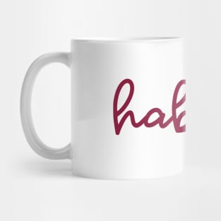 habibti - maroon red Mug